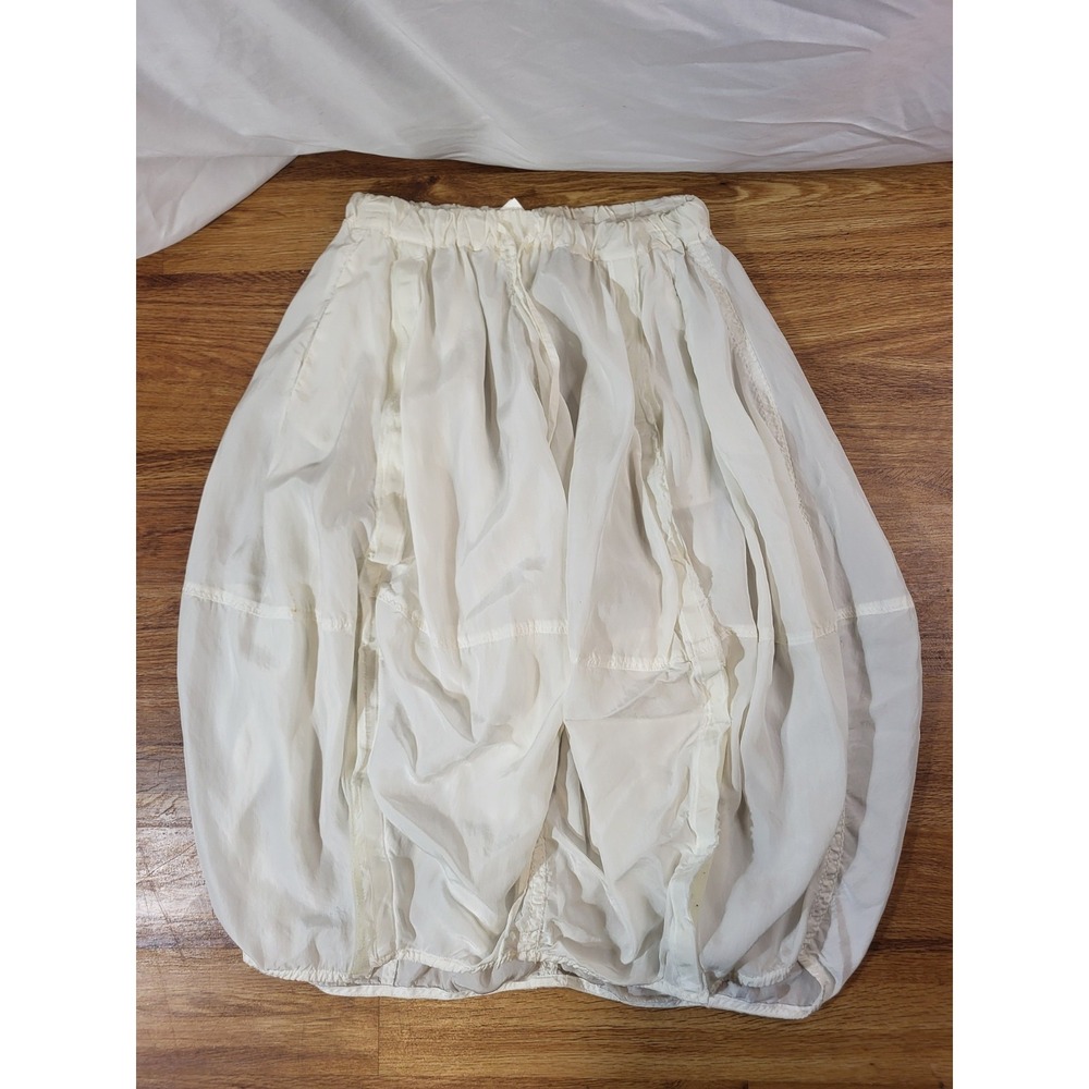 Rundholz Size XS White Silk Blend Avant-garde Skirt Parachute Germany